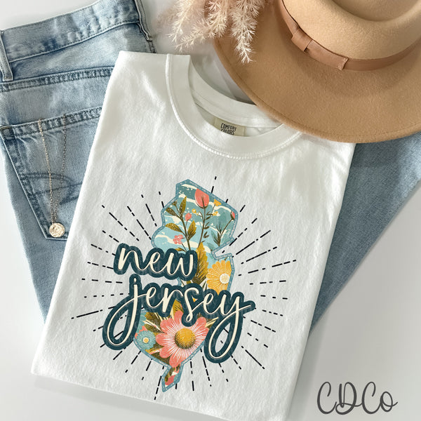 Retro Floral States DTF (KY-NY)