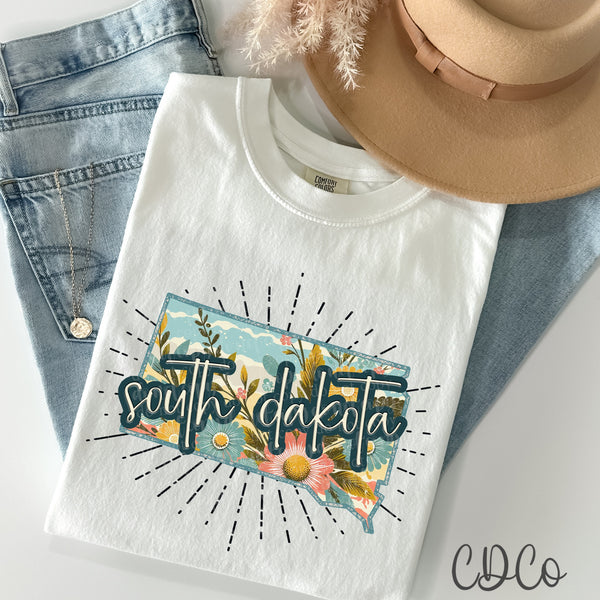 Retro Floral States DTF (NC-WV)