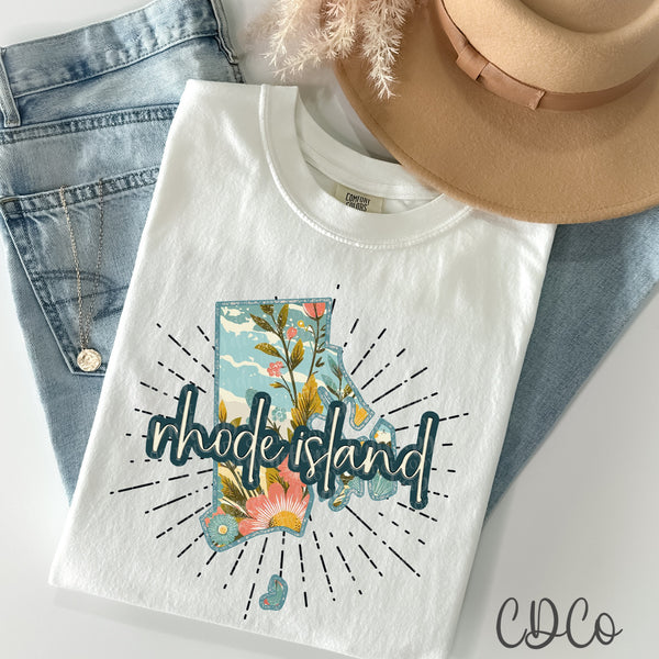 Retro Floral States DTF (NC-WV)