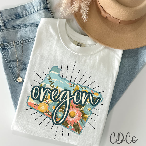 Retro Floral States DTF (NC-WV)