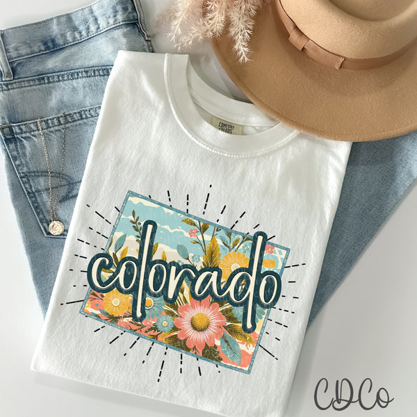 Retro Floral States DTF (AL-KS)