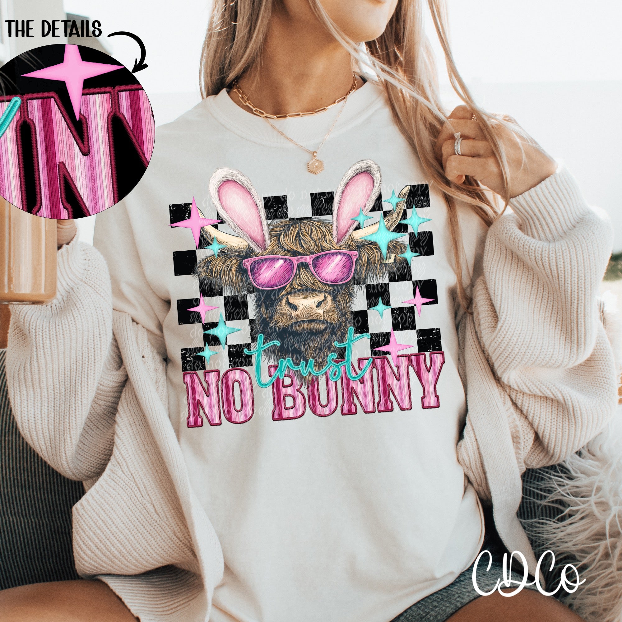 Trust No Bunny Highland Cow 3688 DTF