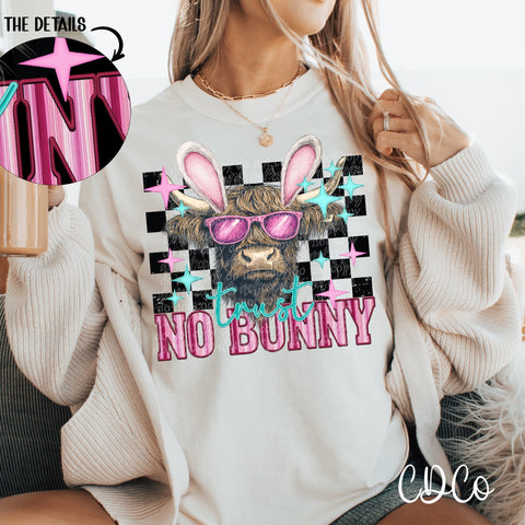 Trust No Bunny Highland Cow 3688 DTF