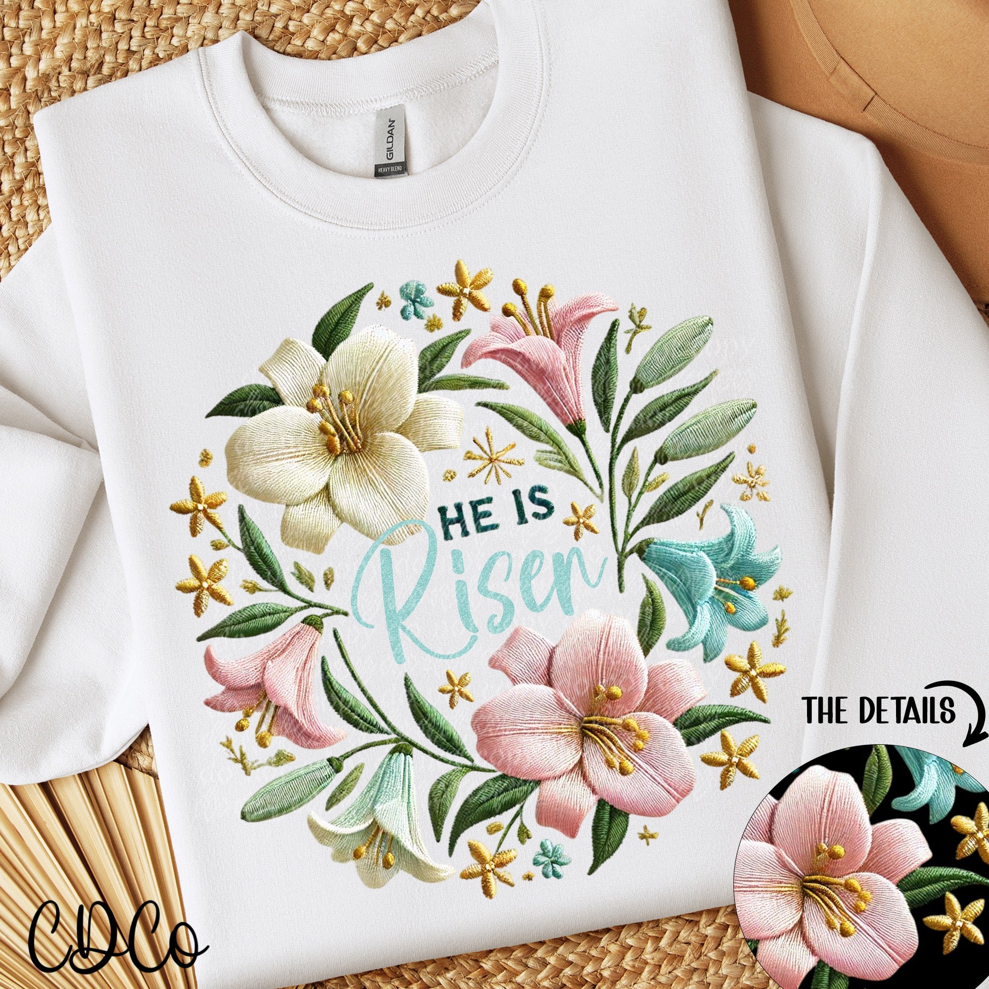 He Is Risen Floral 3685 DTF