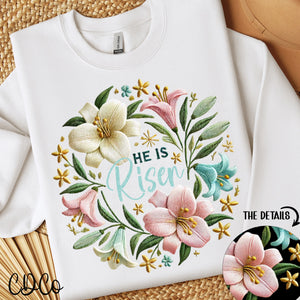 He Is Risen Floral 3685 DTF