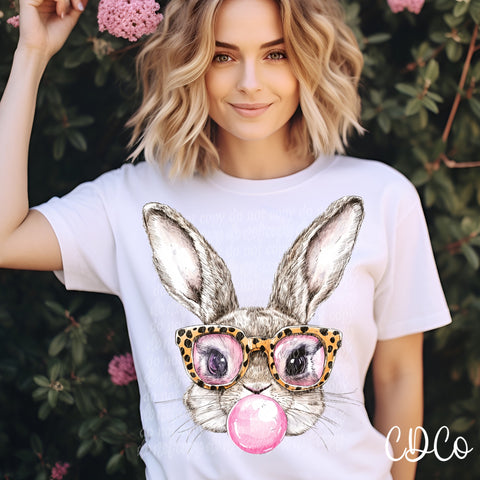 Bubblegum Bunny Glasses 3694 DTF