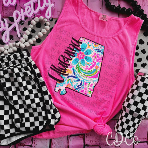 Paisley Floral States DTF (AL-KS)