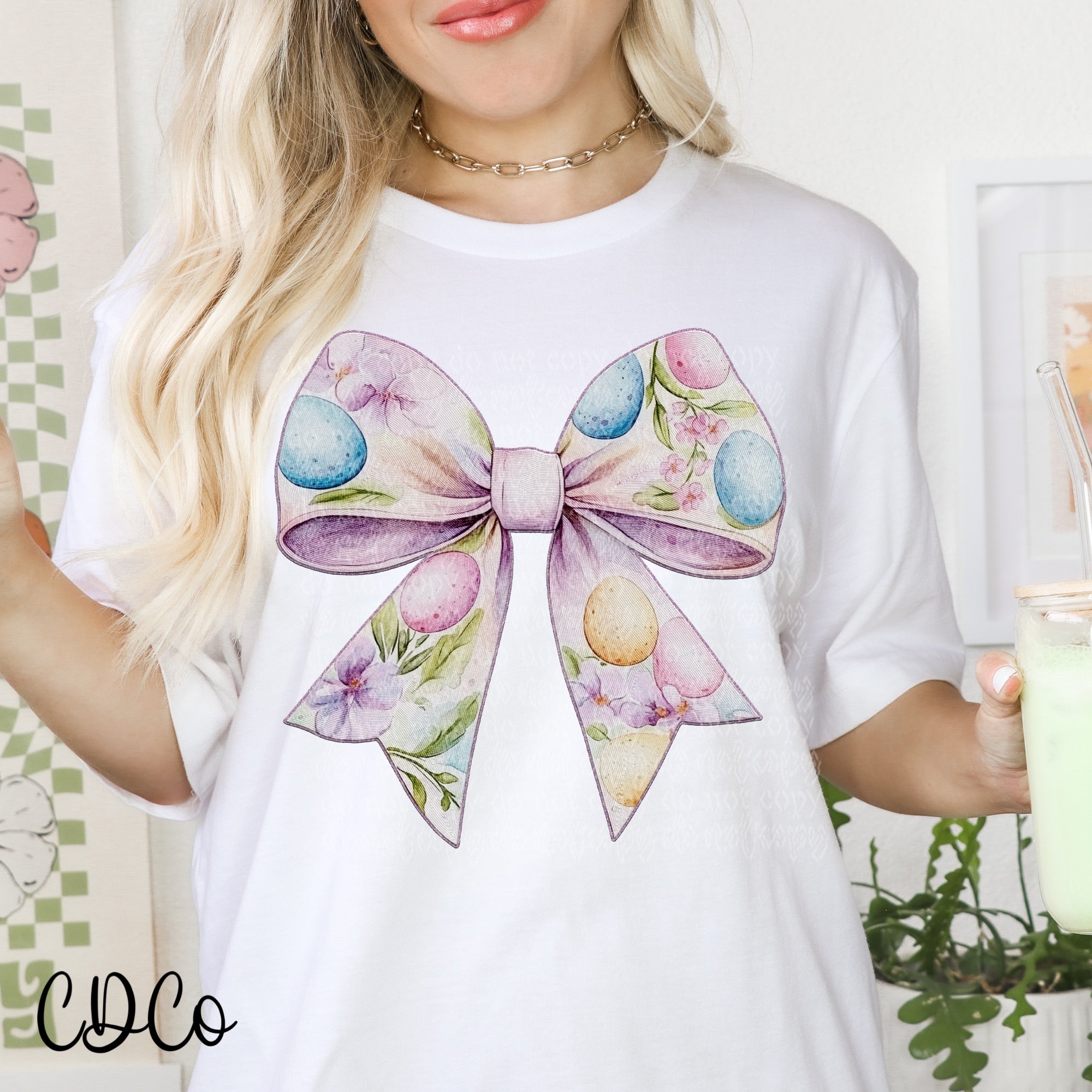 Easter Floral Bow 3693 DTF
