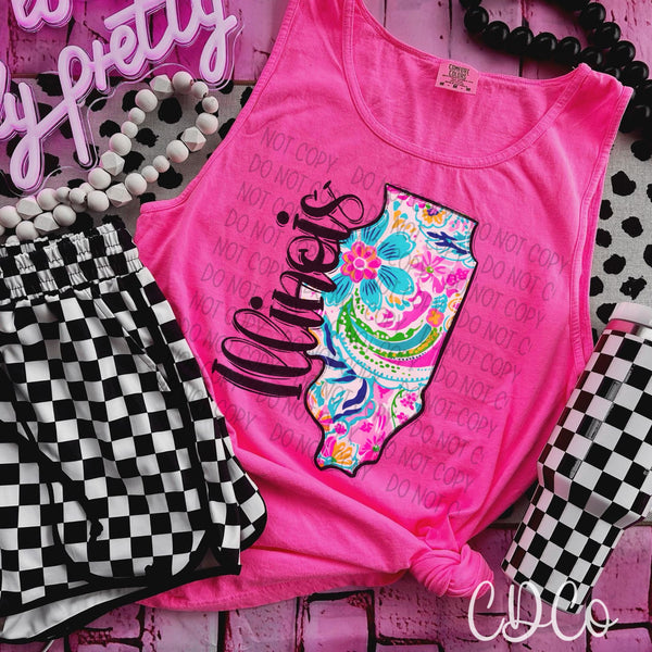 Paisley Floral States DTF (AL-KS)