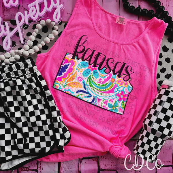 Paisley Floral States DTF (AL-KS)