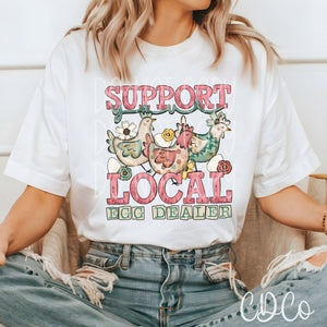 Support Your Local Egg Dealer Floral Gold 2701 DTF
