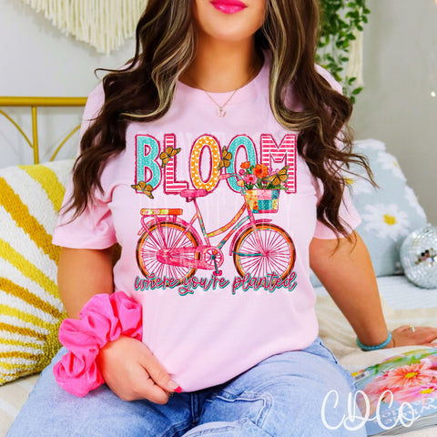 Bloom Where Floral Bicycle 2709 DTF