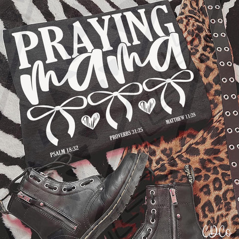 Praying Mama Bows White 10076 DTF