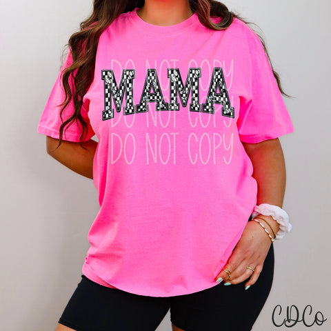 Mama Checkered Rhinestone DTF