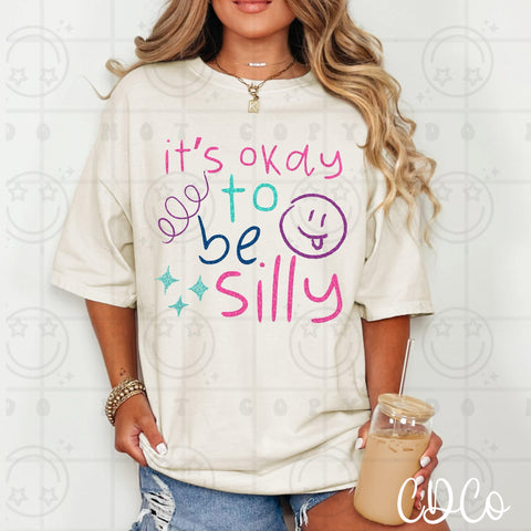 It's Okay To Be Silly Scribble Kid Art 5096 DTF