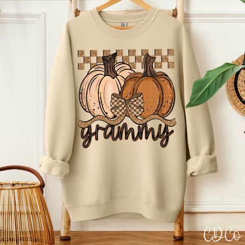Fall Glitter Checked Grammy 7351 DTF