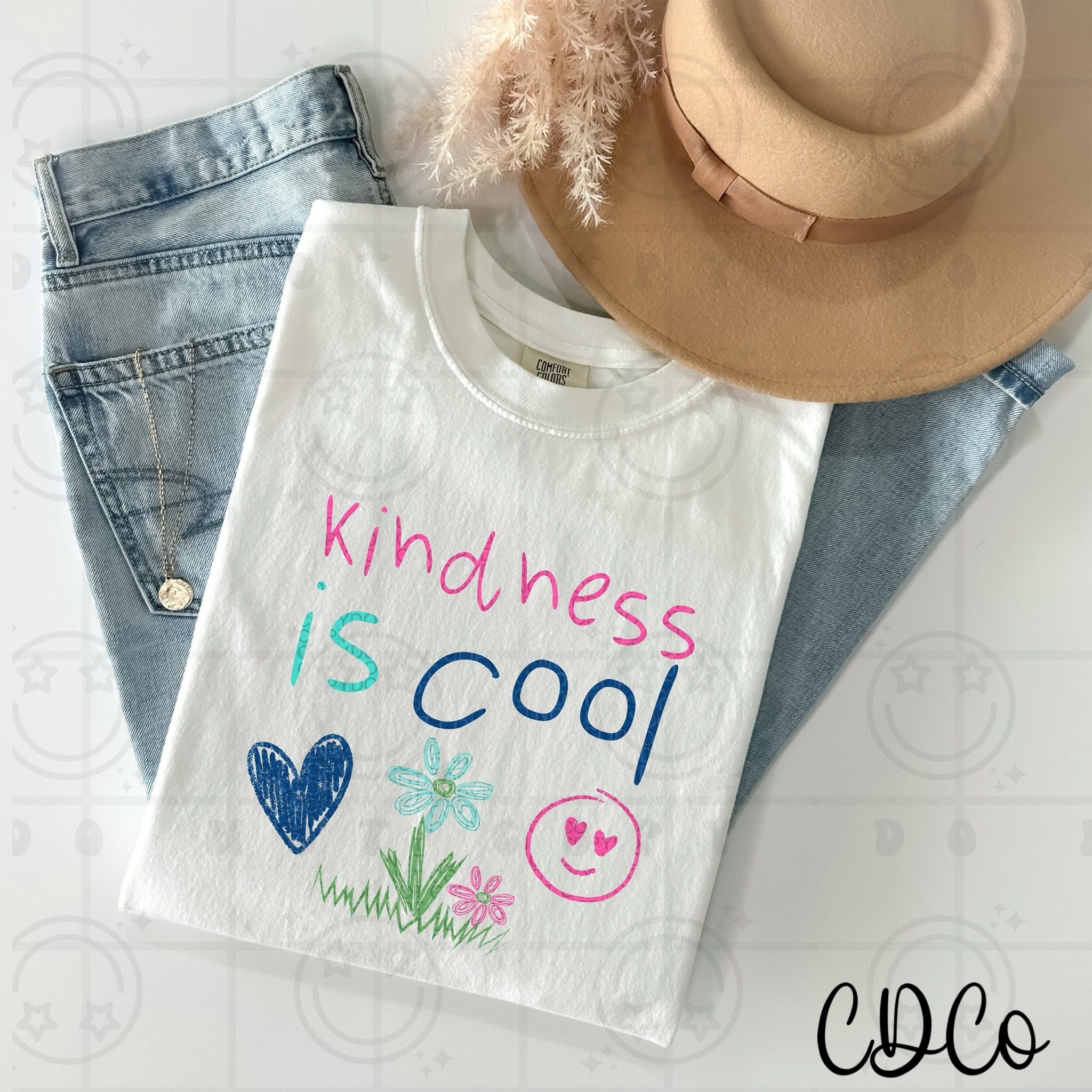 Kindness Is Cool Scribble Kid Art 5098 DTF