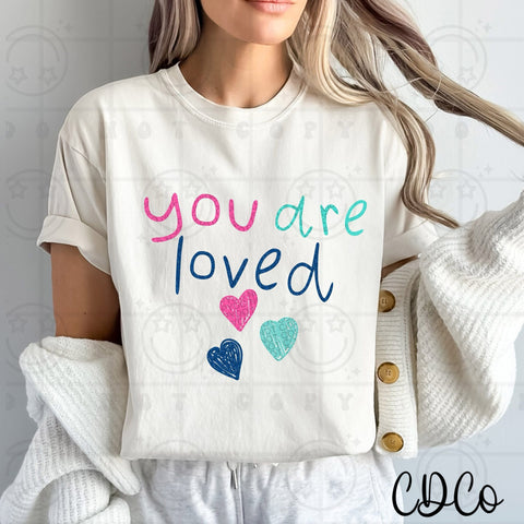 You Are Loved Scribble Kid Art 5100 DTF
