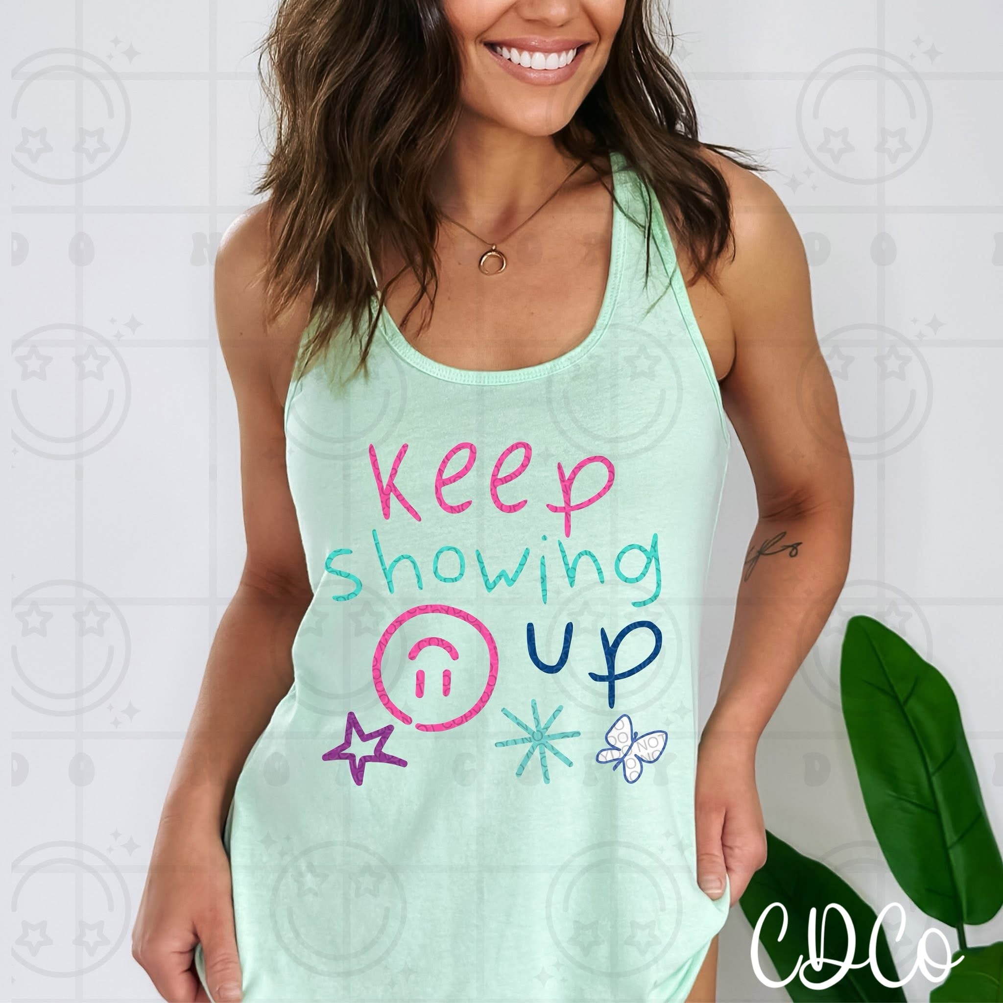 Keep Showing Up Scribble Kid Art 5099 DTF