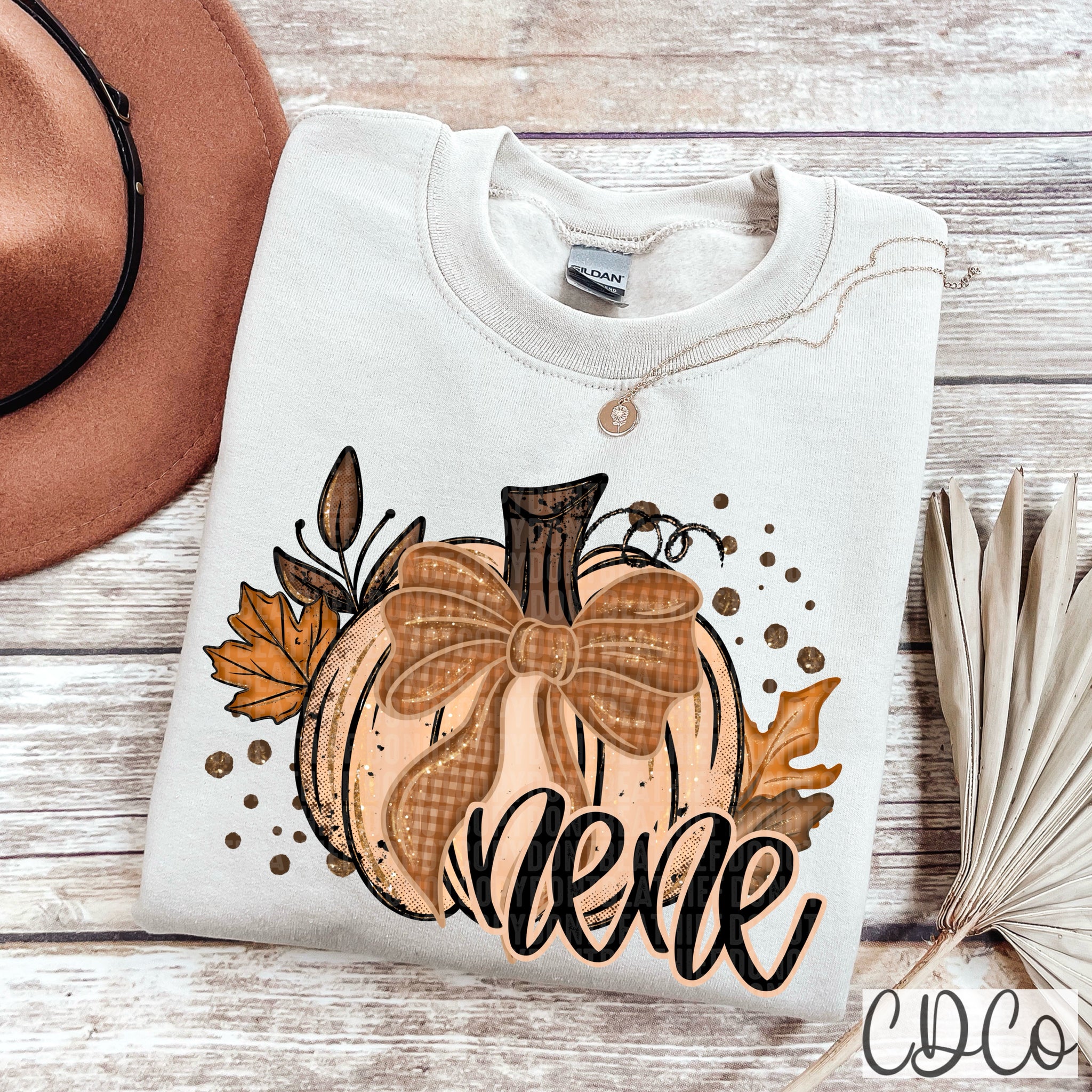 Fall Glitter Pumpkin Nene  - 7360 DTF