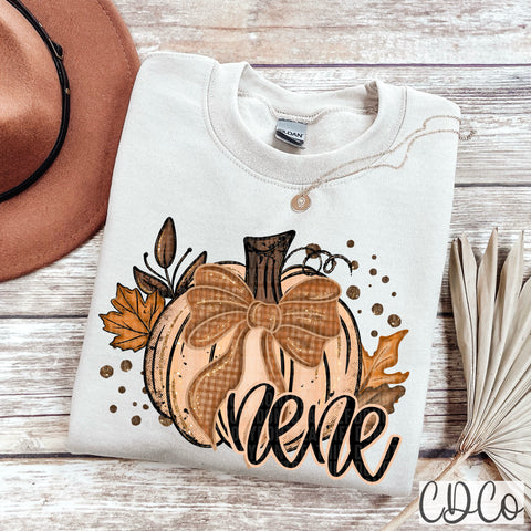 Fall Glitter Pumpkin Nene  - 7360 DTF
