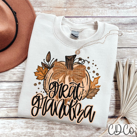 Fall Glitter Great Grandma  - 7363 DTF