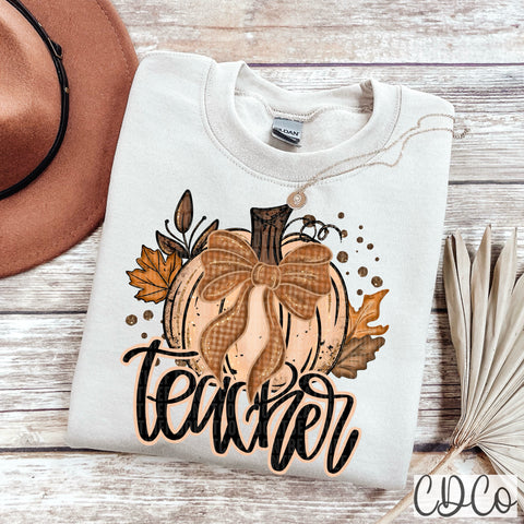 Fall Glitter Teacher  - 7365 DTF