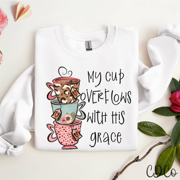 My Cup Overflows With His Grace - 9009 DTF