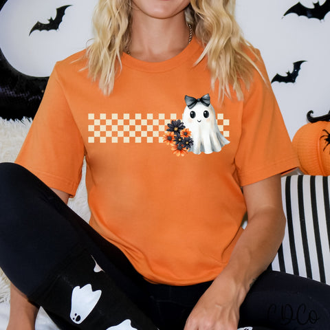 Checkerboard Striped Ghost - 7459 DTF