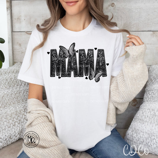 Mono Mama Faux Embroidery Sequins DTF