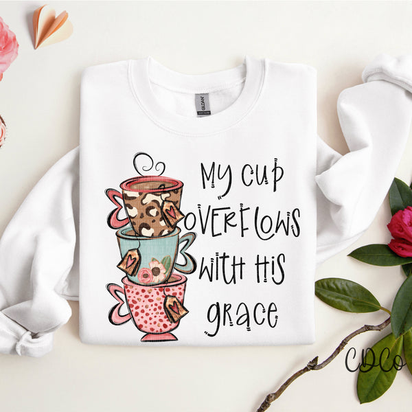 My Cup Overflows With His Grace - 9118 DTF