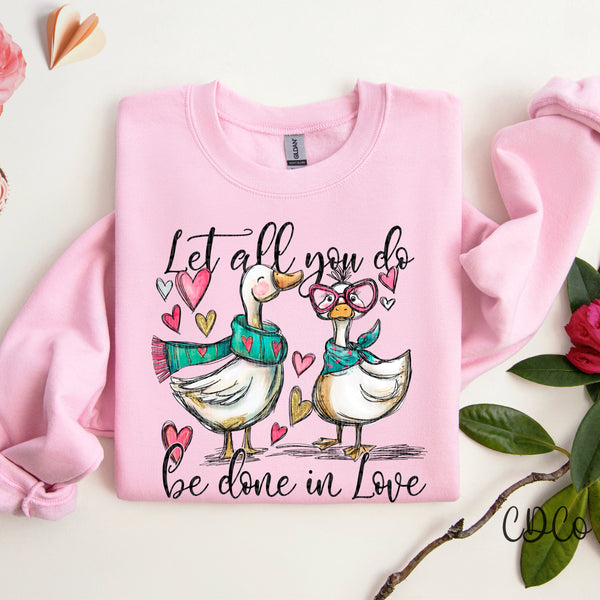Let All You Do Be Done In Love Geese - 9113 DTF