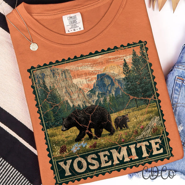 Vacation/Landforms/POI Destination Stamps Vintage 3 of 4 DTF