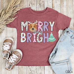 Merry Bright Reindeer Tree 7681 DTF