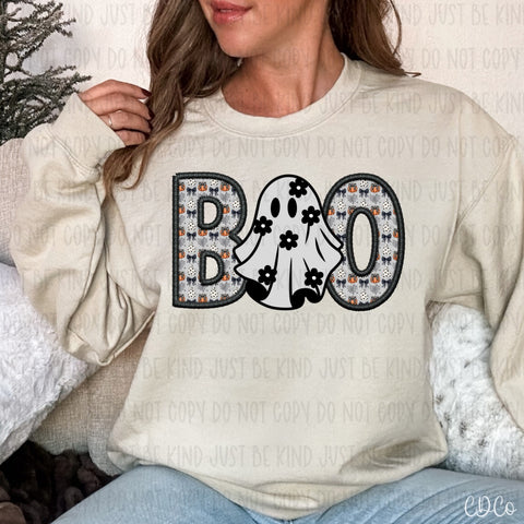 Boo Faux Embroidery Ghost 7701 DTF