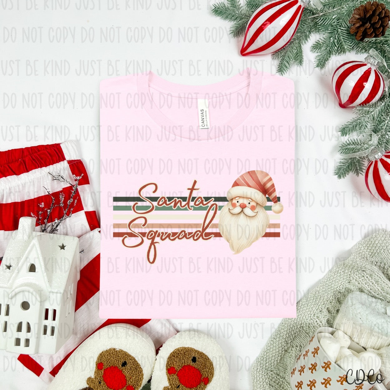 Santa Squad Retro Stripes 7711 DTF