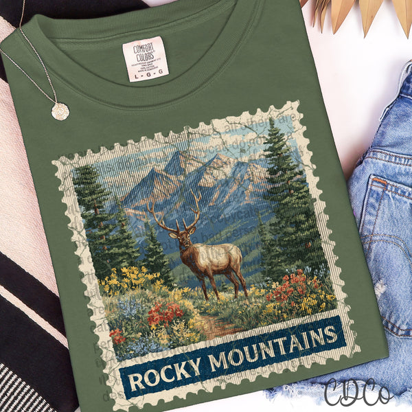 Vacation/Landforms/POI Destination Stamps Vintage 3 of 4 DTF