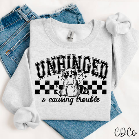 Unhinged and Causing Trouble Raccoon 3375 DTF