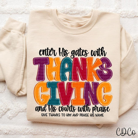 Enter His Gates Thanksgiving DTF