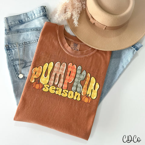 Pumpkin Season Checkered Multi 2088 DTF