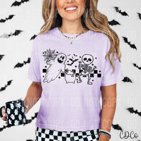 Ghost Skeleton Checkered 6260 DTF