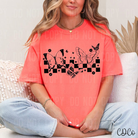 Butterfly Checkered 6282 DTF