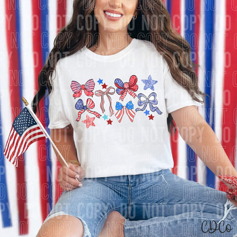 4th of July Bows 6249 DTF