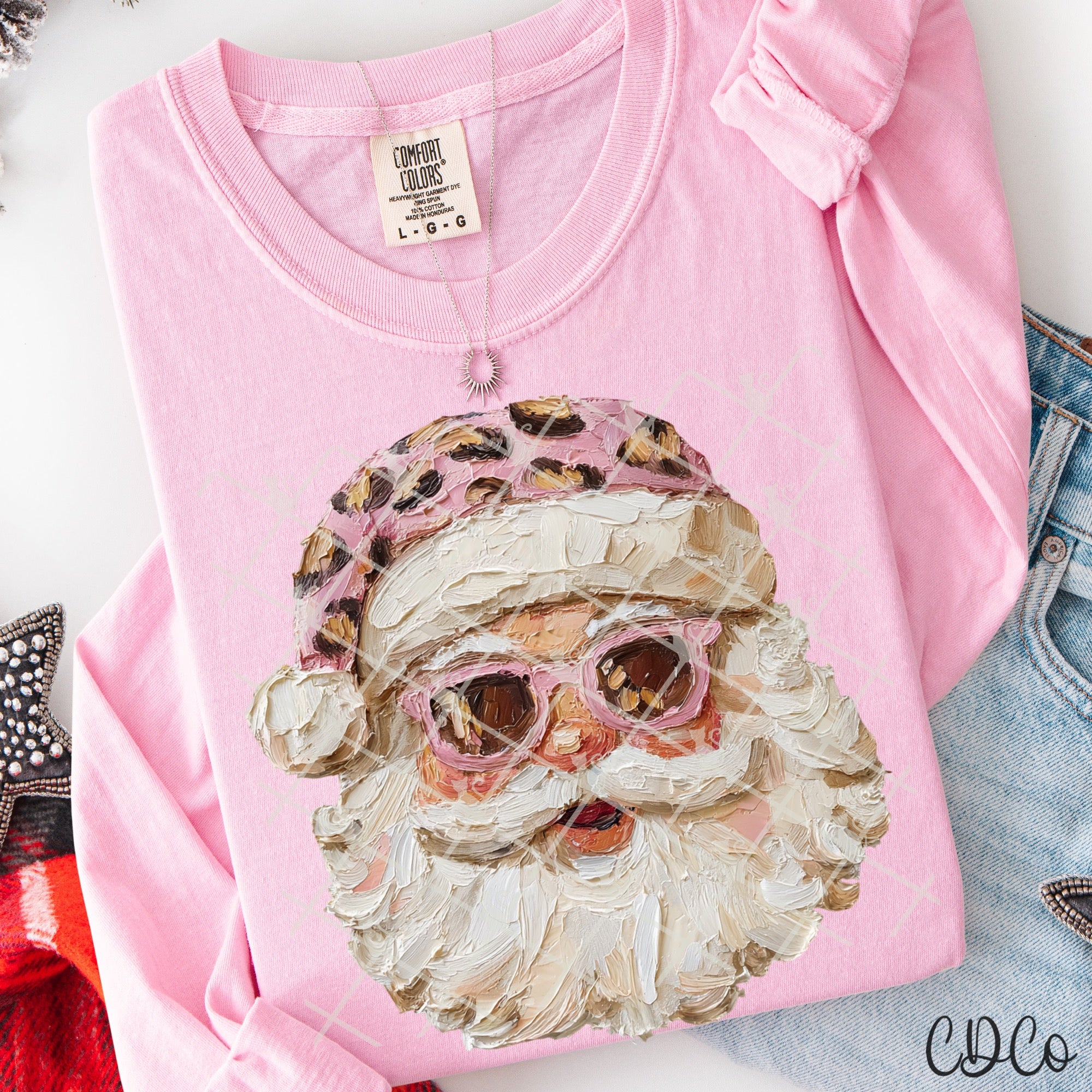 Painted Santa Leopard Sunnies 7845 DTF