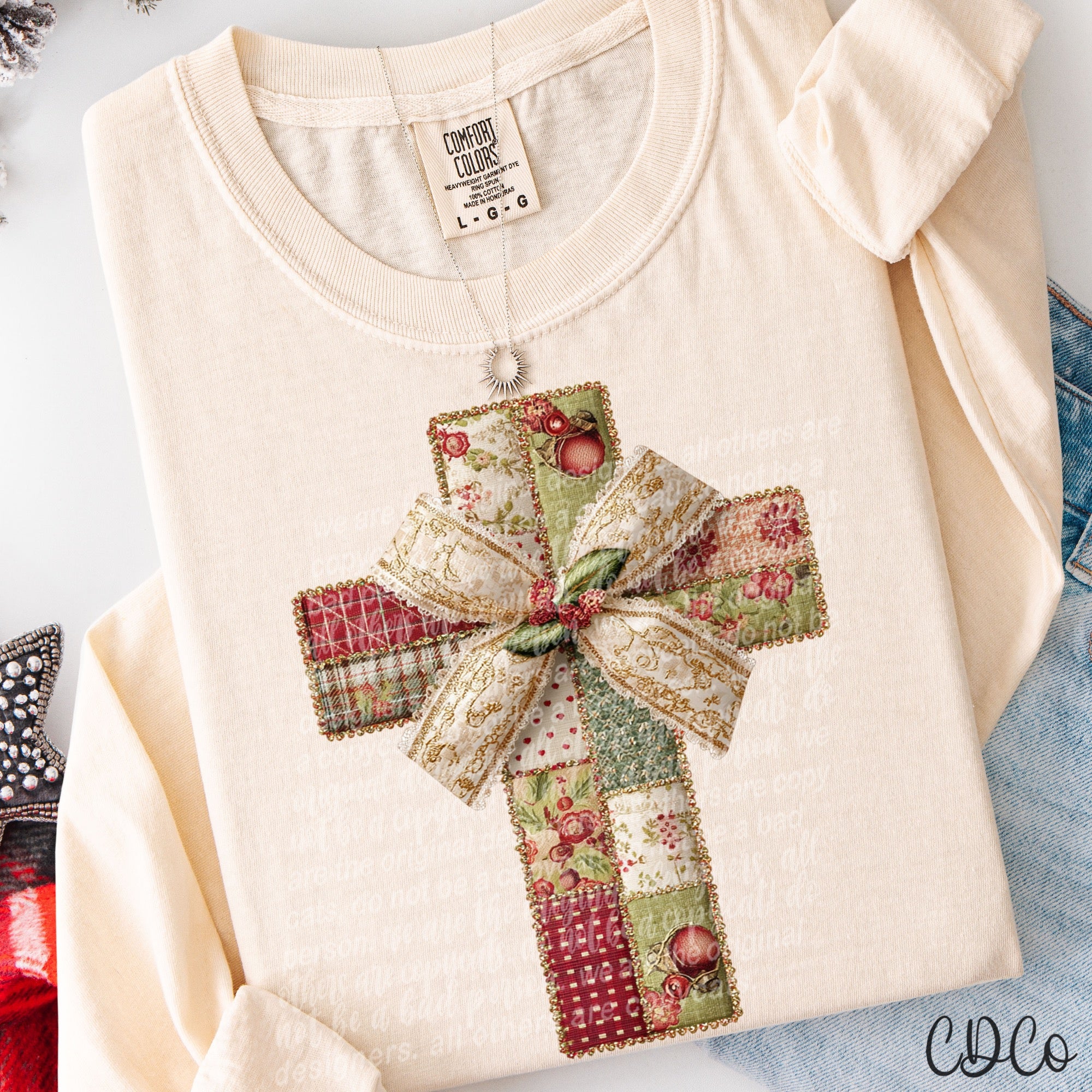 Christmas Cross  -  7875 DTF