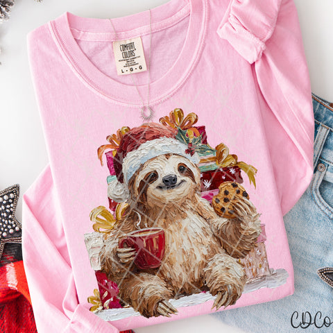 Hand Painted Sloth -  7906 DTF