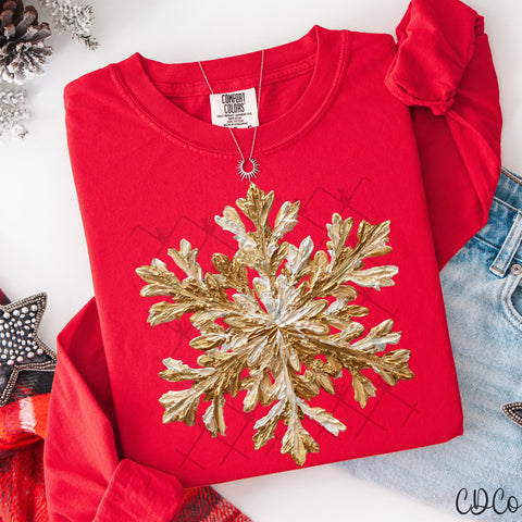 Hand Painted Snowflake -  7908 DTF