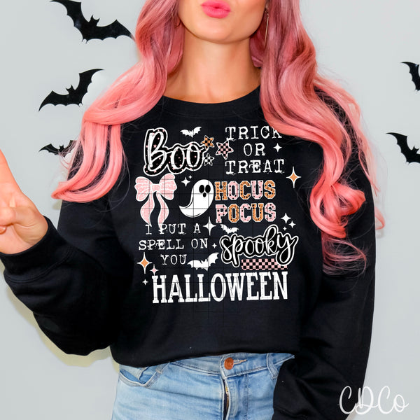 Boo Trick Or Treat Collage DTF