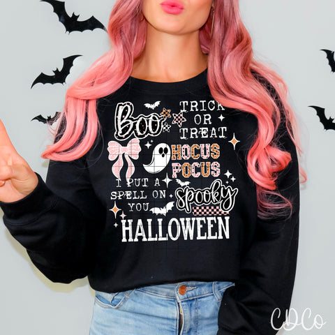 Boo Trick Or Treat Collage DTF