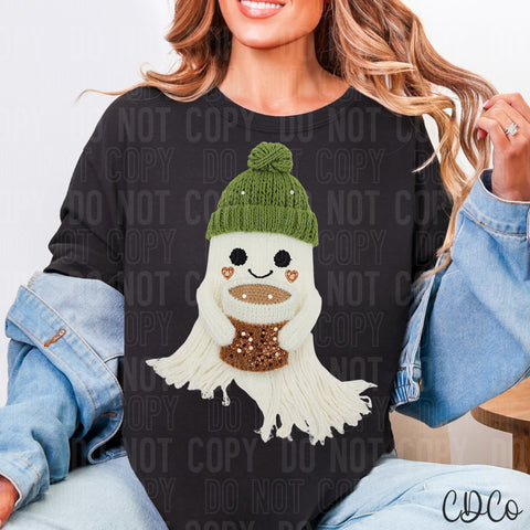 Ghost Coffee Green Hat -  7952 DTF (Copy